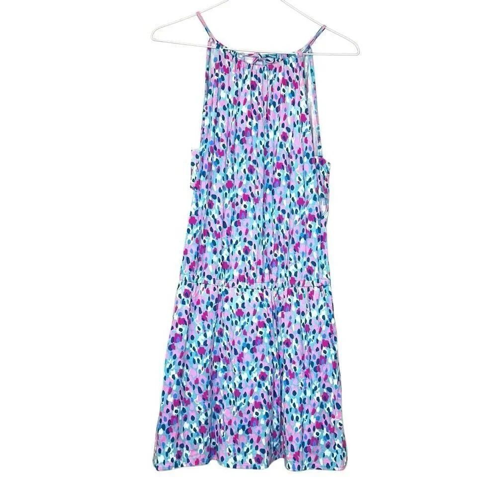 Lilly Pulitzer Multi Hottie Dottie Sleeveless Tie Back Gianni Skort Romper XS